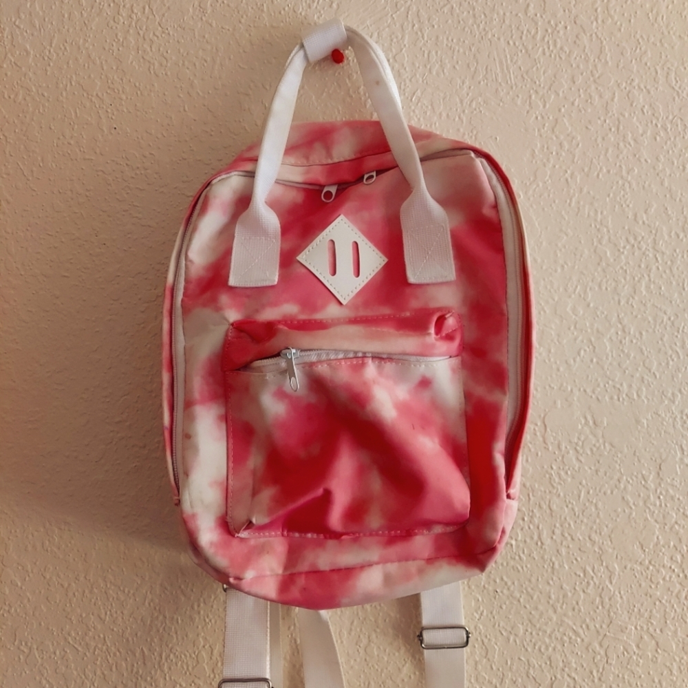 Aesthetic Y2k mini pink cloud Forever 21 backback w/ many straps